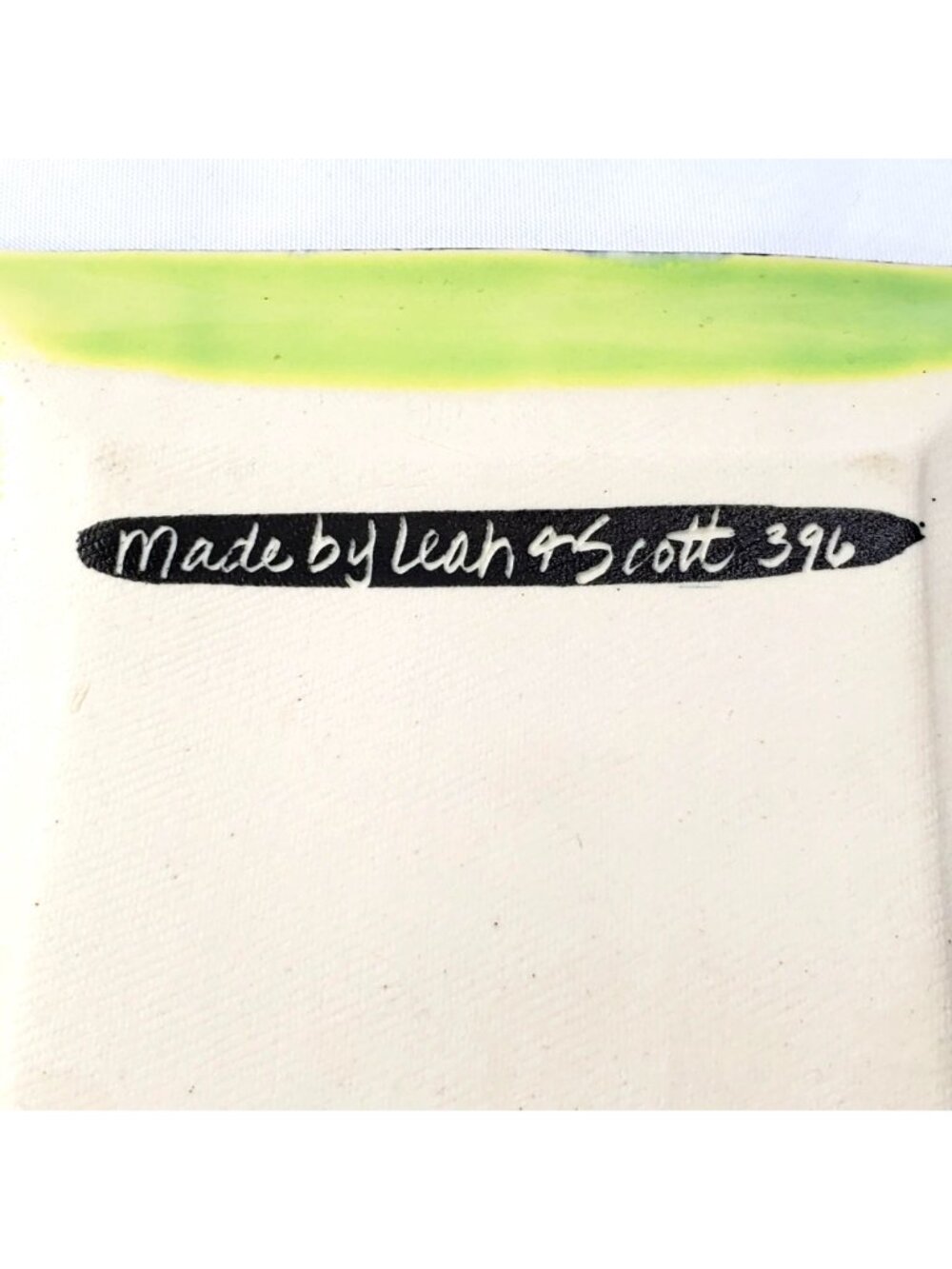 Cream & Black 6x6 Trinket Dish Spirit of the Rocks Pottery Leah & Scott DeCapio - Picture 6 of 7
